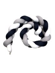 Multi Navy Braided Cot Bumper